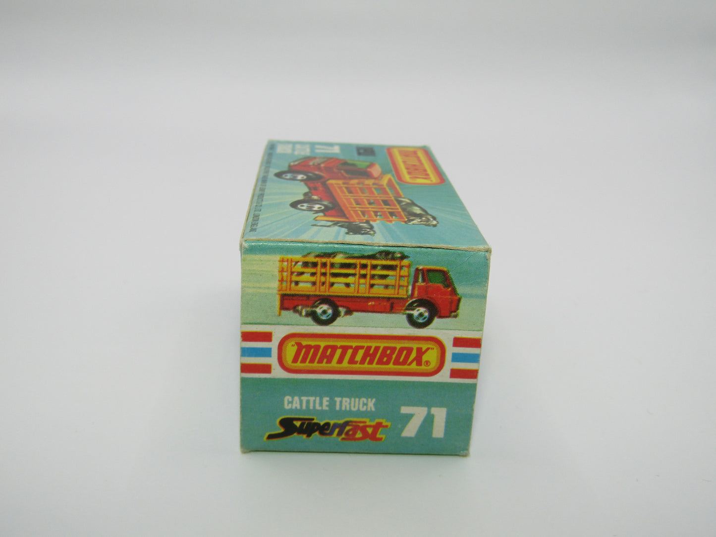 Matchbox Superfast 71C Cattle Truck Metallic Green BLUE Windows