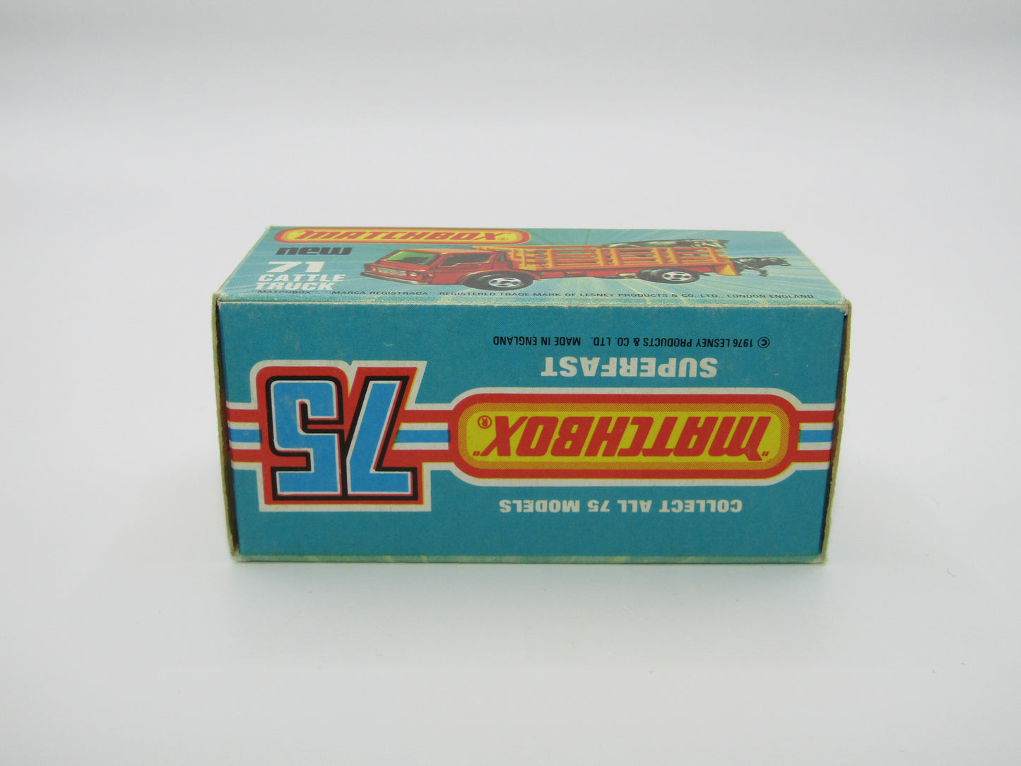Matchbox Superfast 71C Cattle Truck Metallic Green BLUE Windows