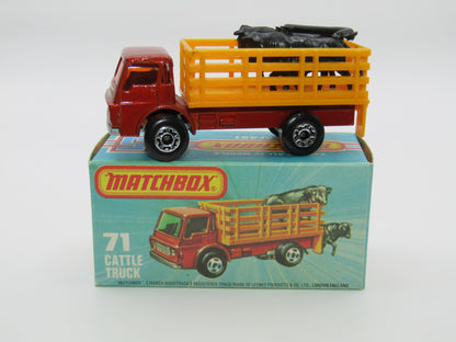 Matchbox Superfast 71C Cattle Truck Metallic Bronze AMBER Windows