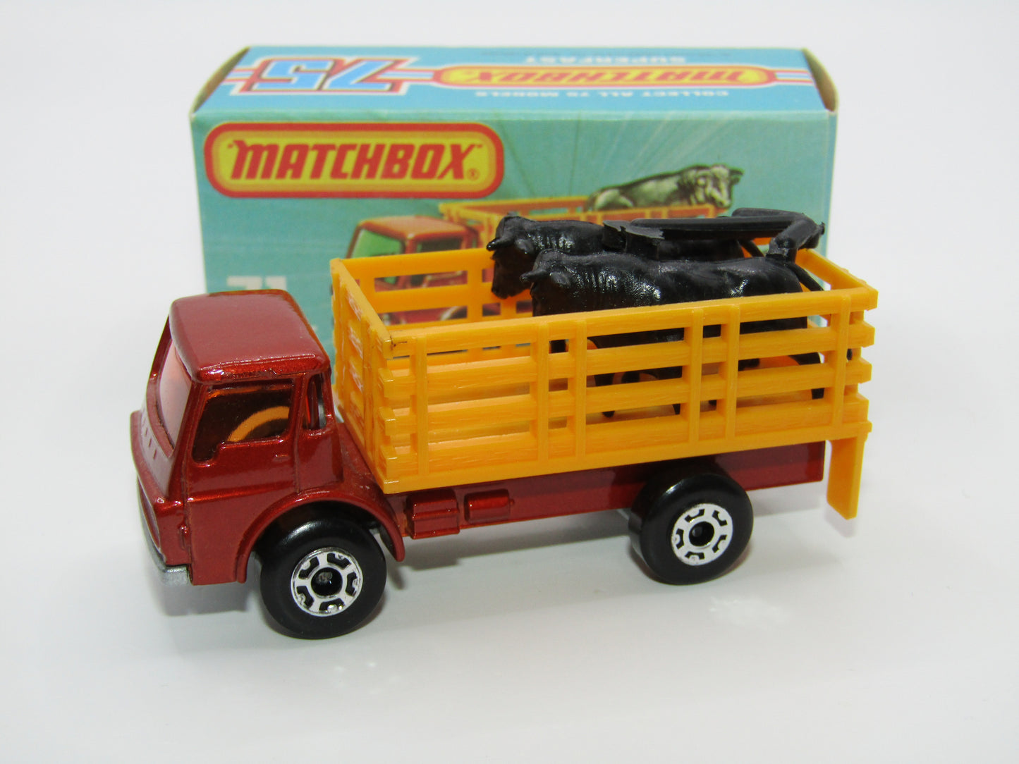 Matchbox Superfast 71C Cattle Truck Metallic Bronze AMBER Windows