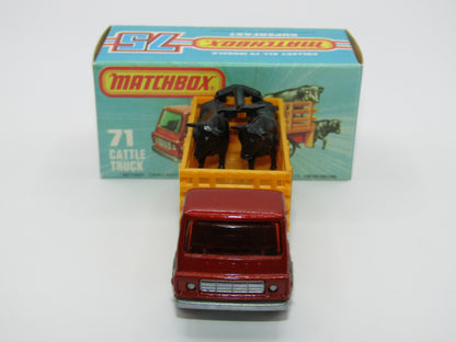 Matchbox Superfast 71C Cattle Truck Metallic Bronze AMBER Windows