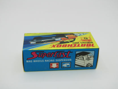 Matchbox Superfast 6B Mercedes 350SL Dark Yellow CLEAR Windows 5 Arch Wheels