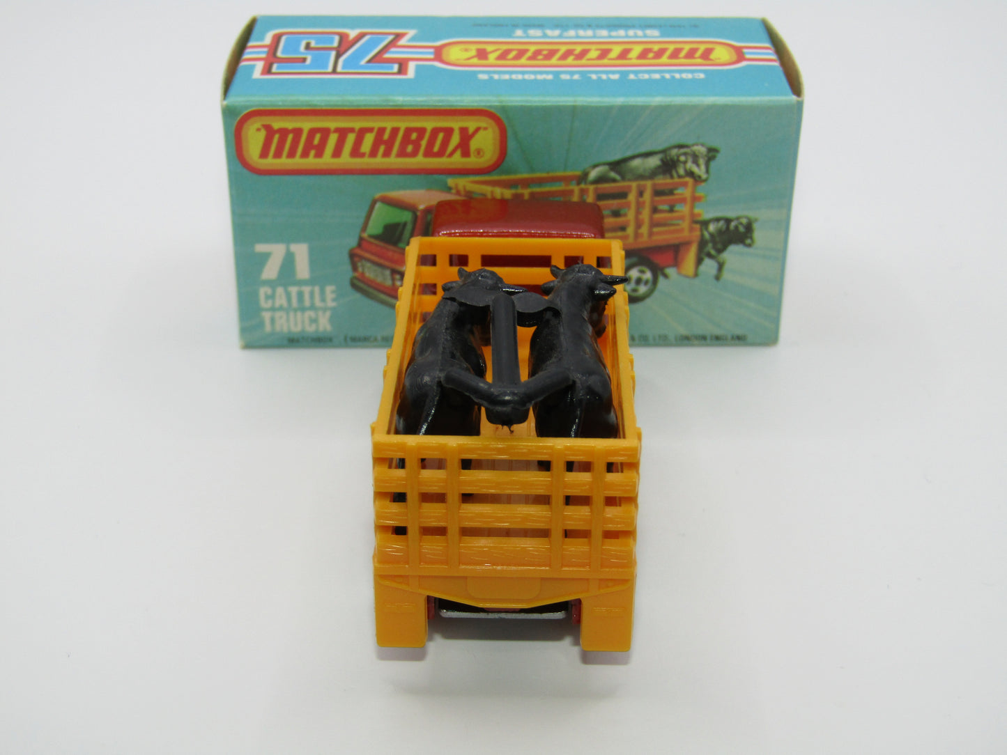 Matchbox Superfast 71C Cattle Truck Metallic Bronze AMBER Windows