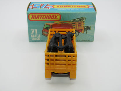 Matchbox Superfast 71C Cattle Truck Metallic Bronze AMBER Windows
