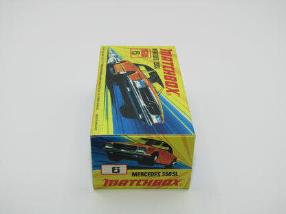 Matchbox Superfast 6B Mercedes 350SL Dark Yellow CLEAR Windows 5 Arch Wheels