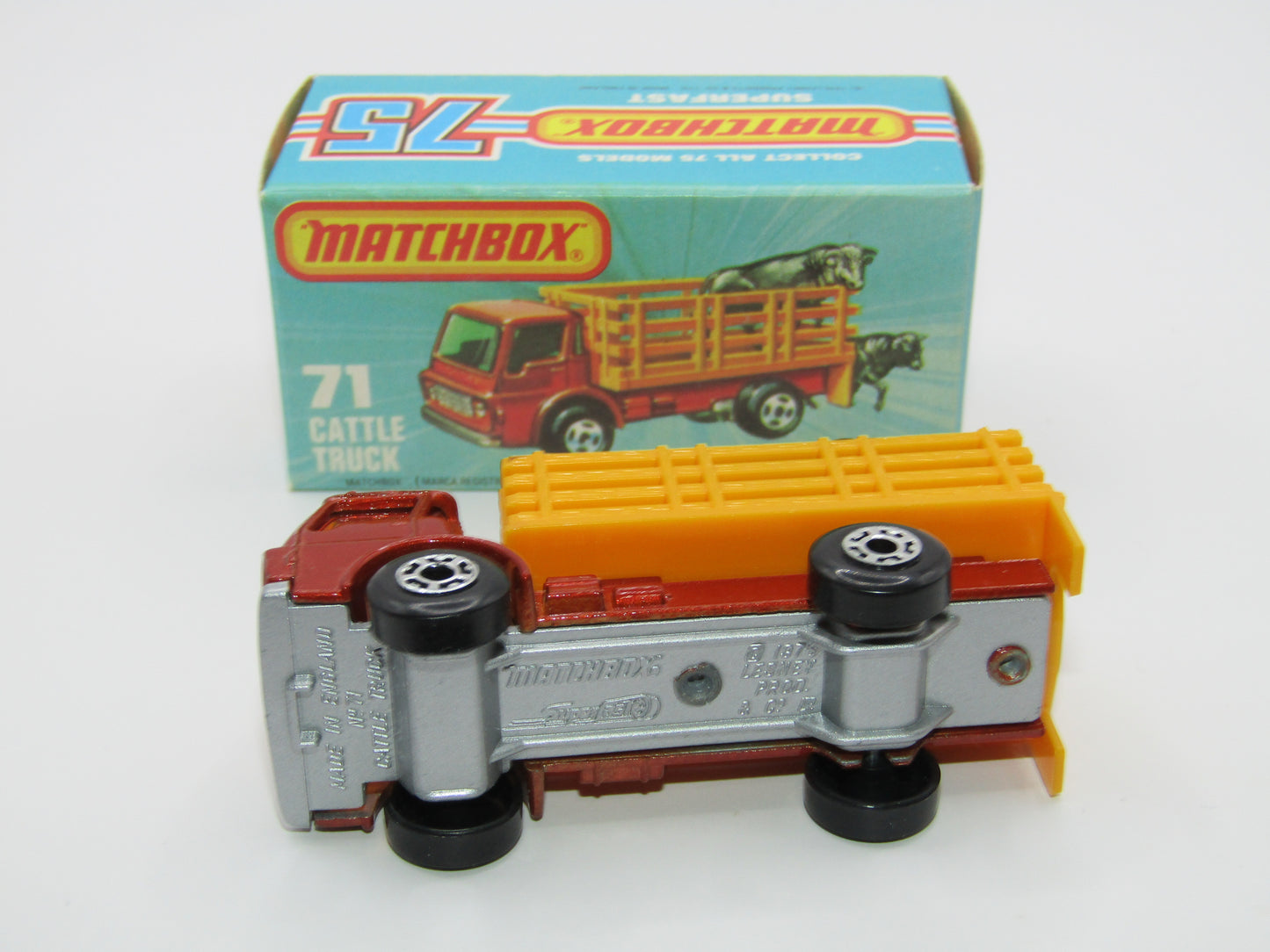 Matchbox Superfast 71C Cattle Truck Metallic Bronze AMBER Windows