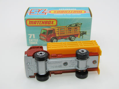 Matchbox Superfast 71C Cattle Truck Metallic Bronze AMBER Windows