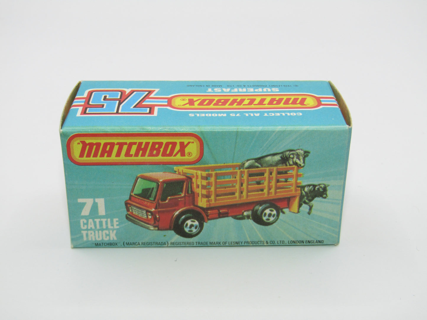 Matchbox Superfast 71C Cattle Truck Metallic Bronze AMBER Windows