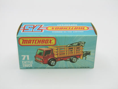Matchbox Superfast 71C Cattle Truck Metallic Bronze AMBER Windows