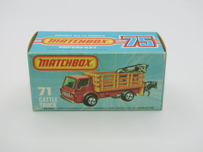 Matchbox Superfast 71C Cattle Truck Metallic Bronze AMBER Windows