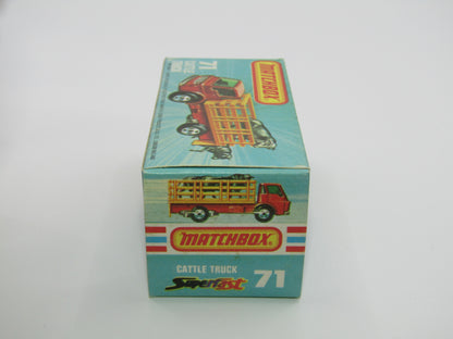 Matchbox Superfast 71C Cattle Truck Metallic Bronze AMBER Windows