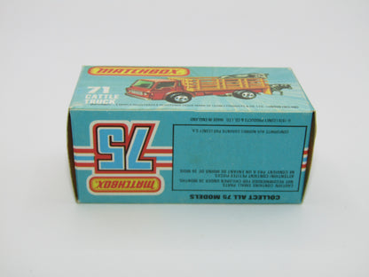 Matchbox Superfast 71C Cattle Truck Metallic Bronze AMBER Windows