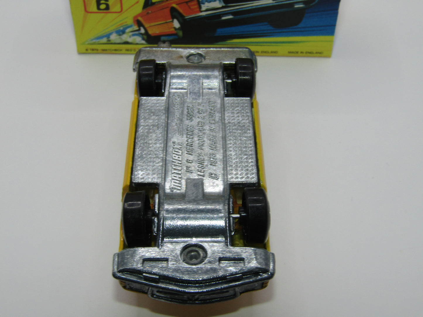Matchbox Superfast 6B Mercedes 350SL Light Yellow 5 Arch NARROW Wheels