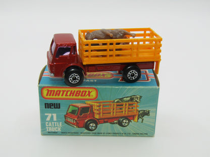 Matchbox Superfast 71C Cattle Truck Metallic DARK Bronze PURPLE Windows