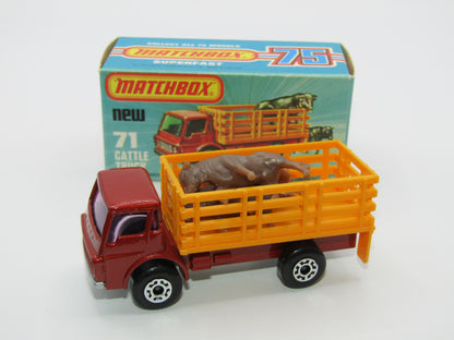Matchbox Superfast 71C Cattle Truck Metallic DARK Bronze PURPLE Windows