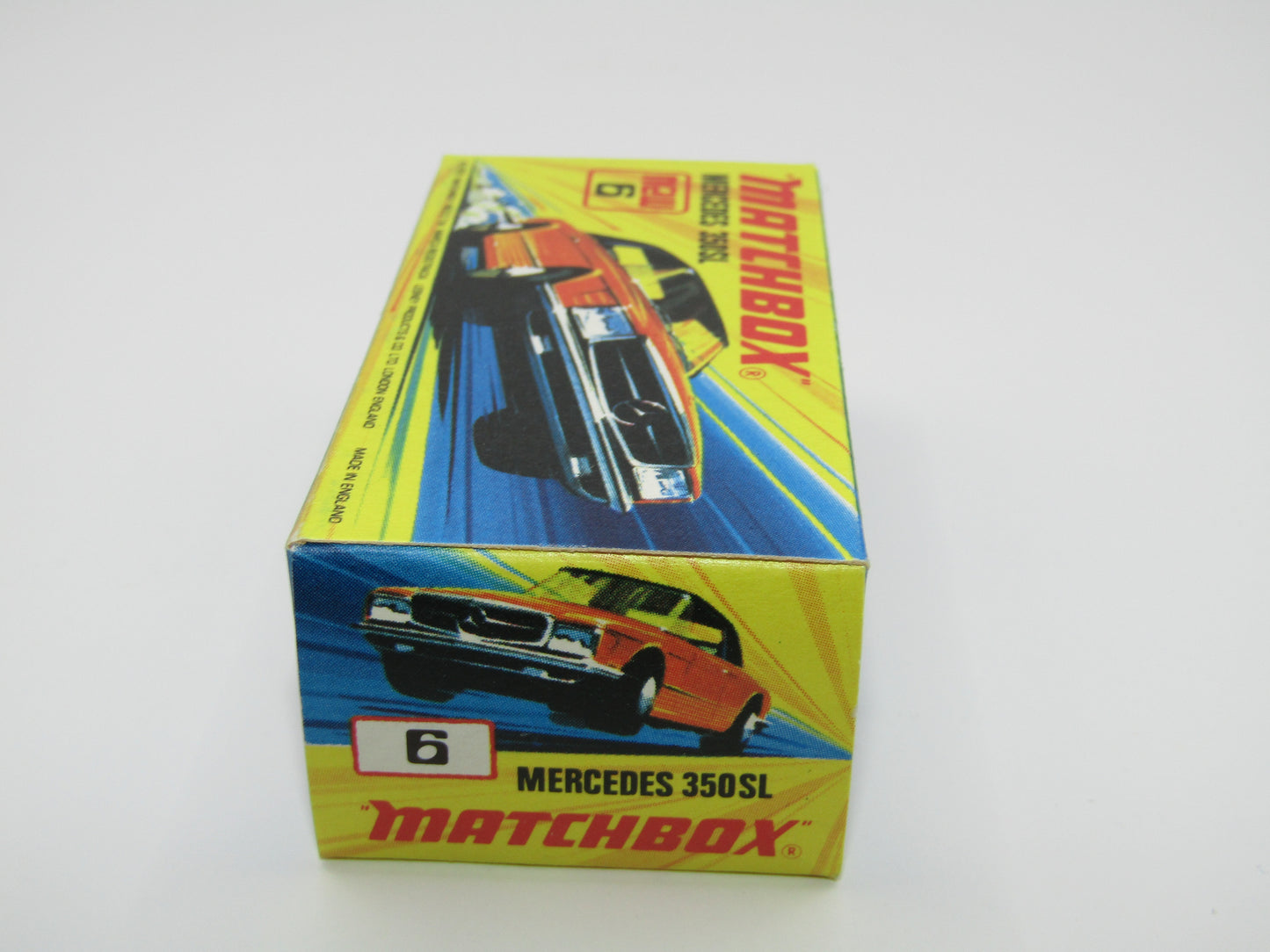 Matchbox Superfast 6B Mercedes 350SL Light Yellow 5 Arch NARROW Wheels