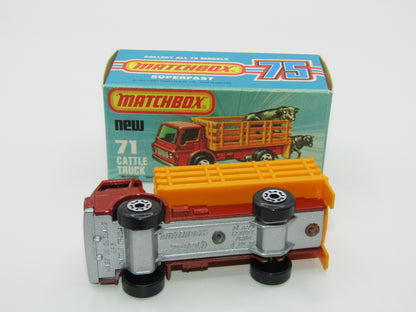 Matchbox Superfast 71C Cattle Truck Metallic DARK Bronze PURPLE Windows