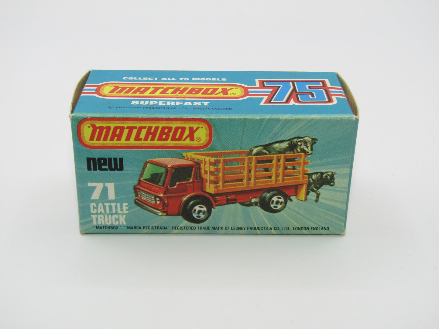 Matchbox Superfast 71C Cattle Truck Metallic DARK Bronze PURPLE Windows