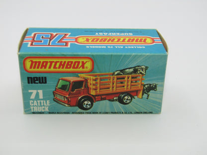 Matchbox Superfast 71C Cattle Truck Metallic DARK Bronze PURPLE Windows