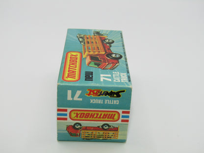Matchbox Superfast 71C Cattle Truck Metallic DARK Bronze PURPLE Windows