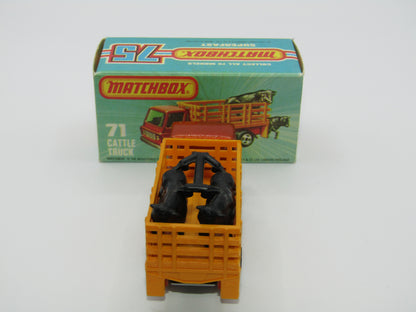 Matchbox Superfast 71C Cattle Truck Metallic Very LIGHT Bronze Blue Windows