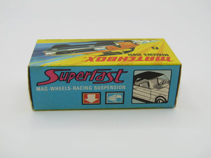 Matchbox Superfast 6B Mercedes 350SL Orange 5 Spoke SMALL Wheels