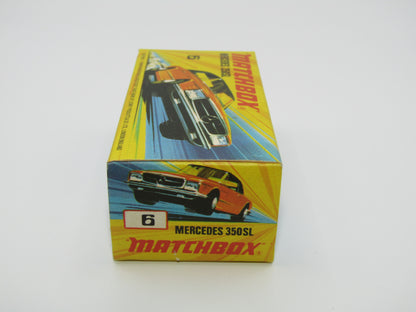 Matchbox Superfast 6B Mercedes 350SL Orange 5 Spoke SMALL Wheels