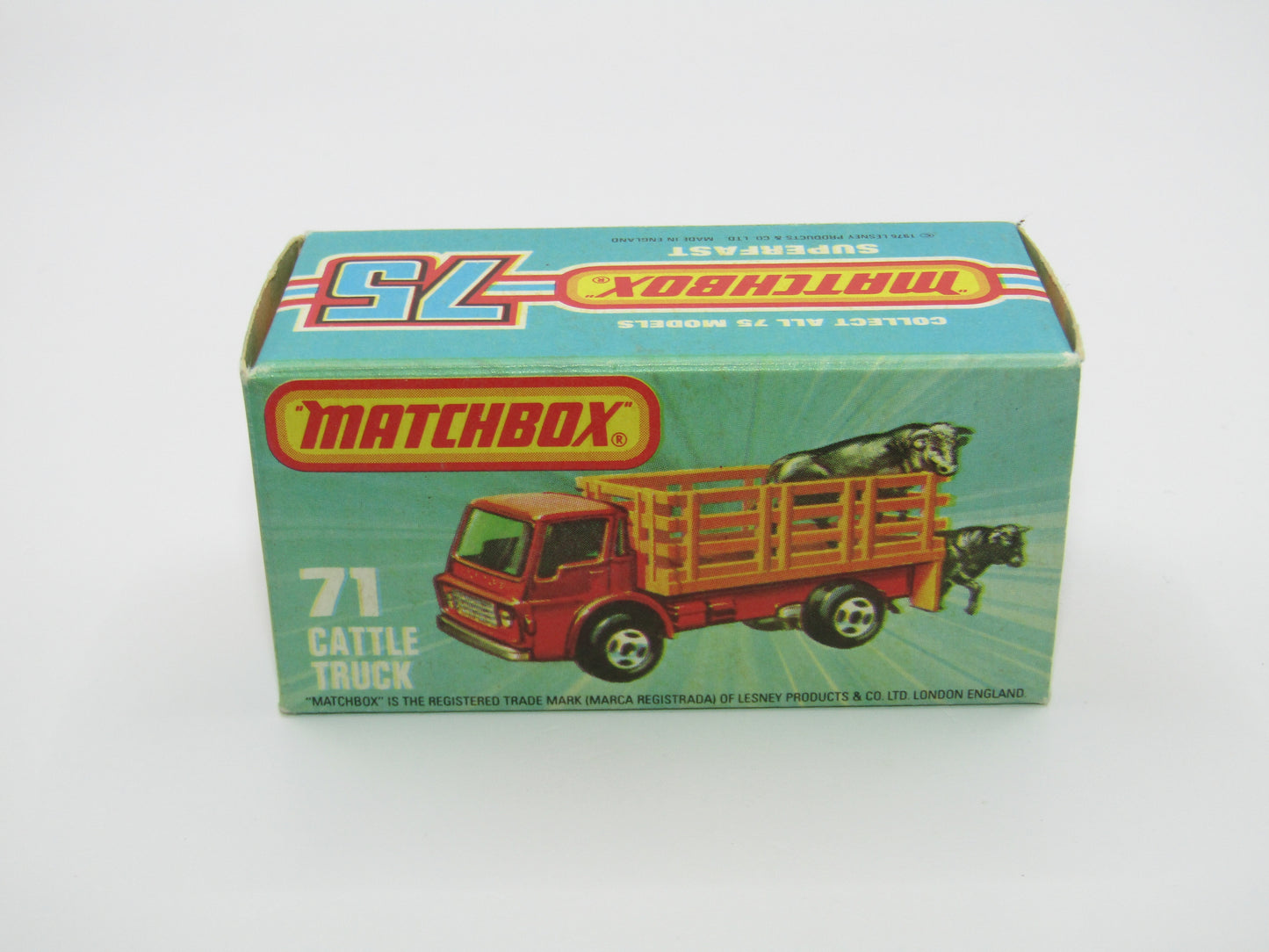 Matchbox Superfast 71C Cattle Truck Metallic Very LIGHT Bronze Blue Windows