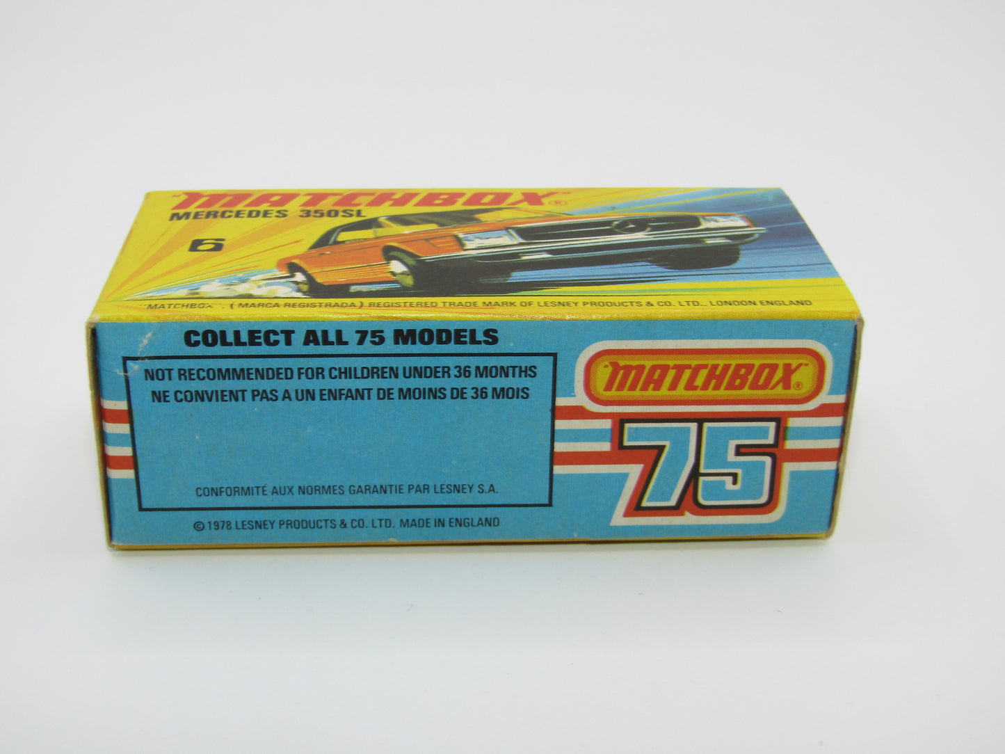 Matchbox Superfast 6B Mercedes 350SL Orange 5 Spoke SMALL Wheels