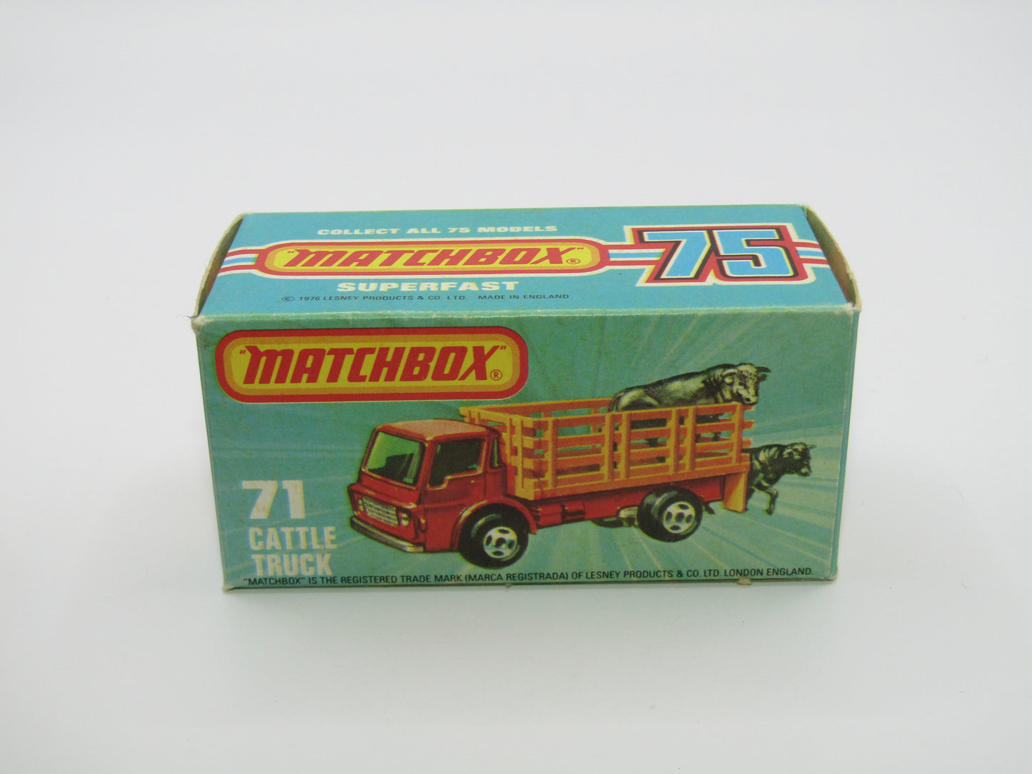 Matchbox Superfast 71C Cattle Truck Metallic Very LIGHT Bronze Blue Windows