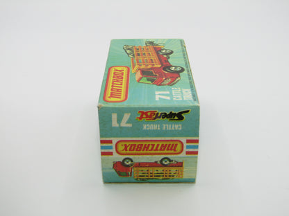 Matchbox Superfast 71C Cattle Truck Metallic Very LIGHT Bronze Blue Windows