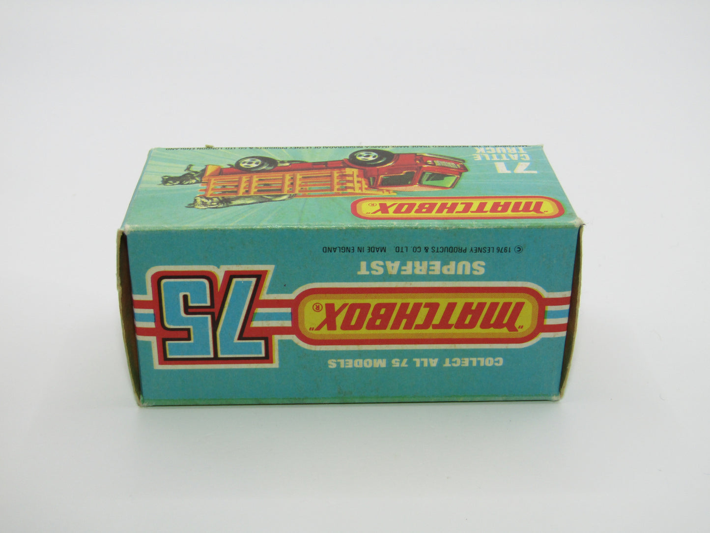Matchbox Superfast 71C Cattle Truck Metallic Very LIGHT Bronze Blue Windows