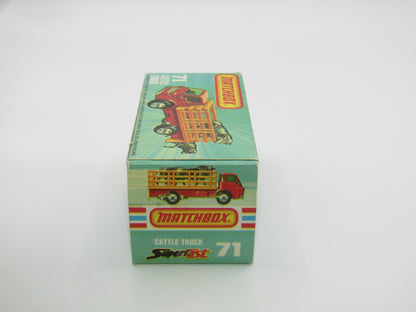 Matchbox Superfast 71C Cattle Truck Metallic Very LIGHT Bronze Blue Windows