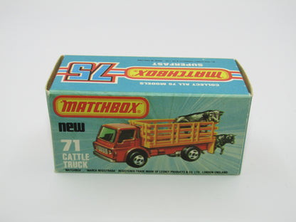 Matchbox Superfast 71C Cattle Truck Metallic Very DARK Bronze Blue Windows