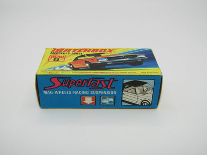 Matchbox Superfast 6B Mercedes 350SL Orange CLEAR Windows 5 Spoke Small Slot Wheels