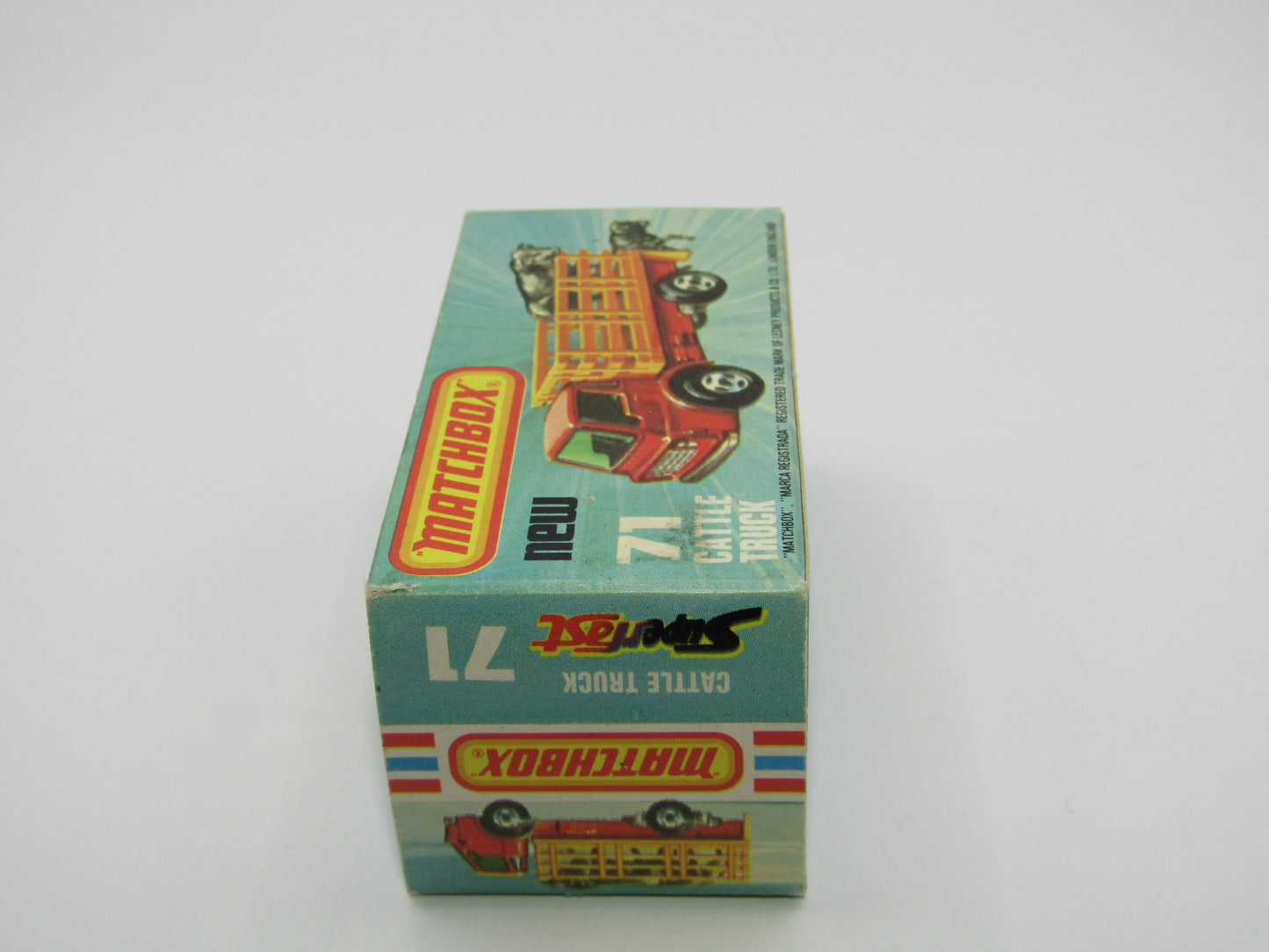 Matchbox Superfast 71C Cattle Truck Metallic Very DARK Bronze Blue Windows