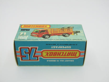 Matchbox Superfast 71C Cattle Truck Metallic Very DARK Bronze Blue Windows