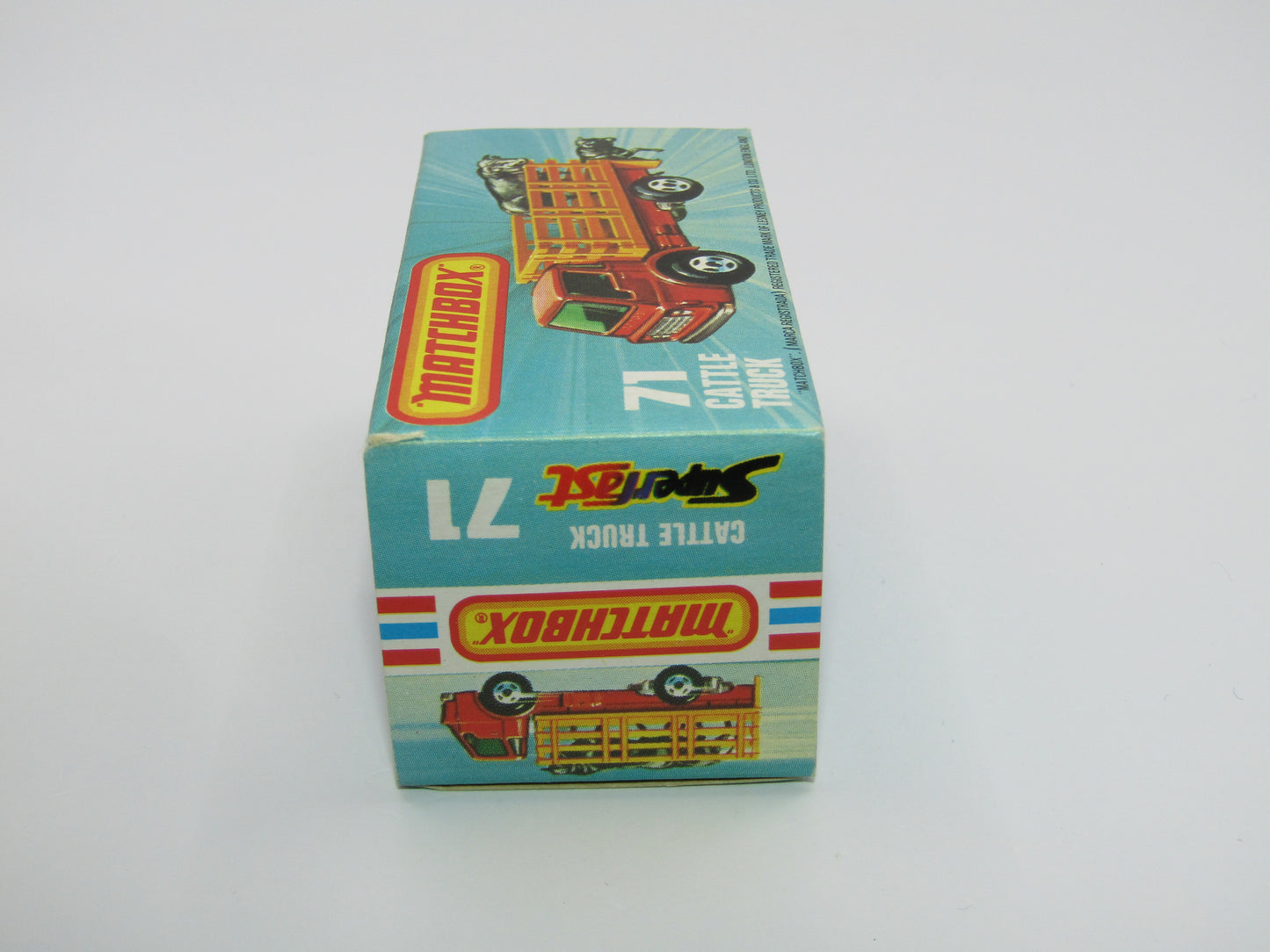 Matchbox Superfast 71C Cattle Truck LIGHT BROWN Stakes Red Windows