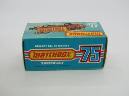 Matchbox Superfast 71C Cattle Truck LIGHT BROWN Stakes Red Windows