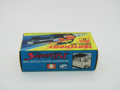 Matchbox Superfast 6B Mercedes 350SL Silver WITHOUT Labels 5 Arch Wheels