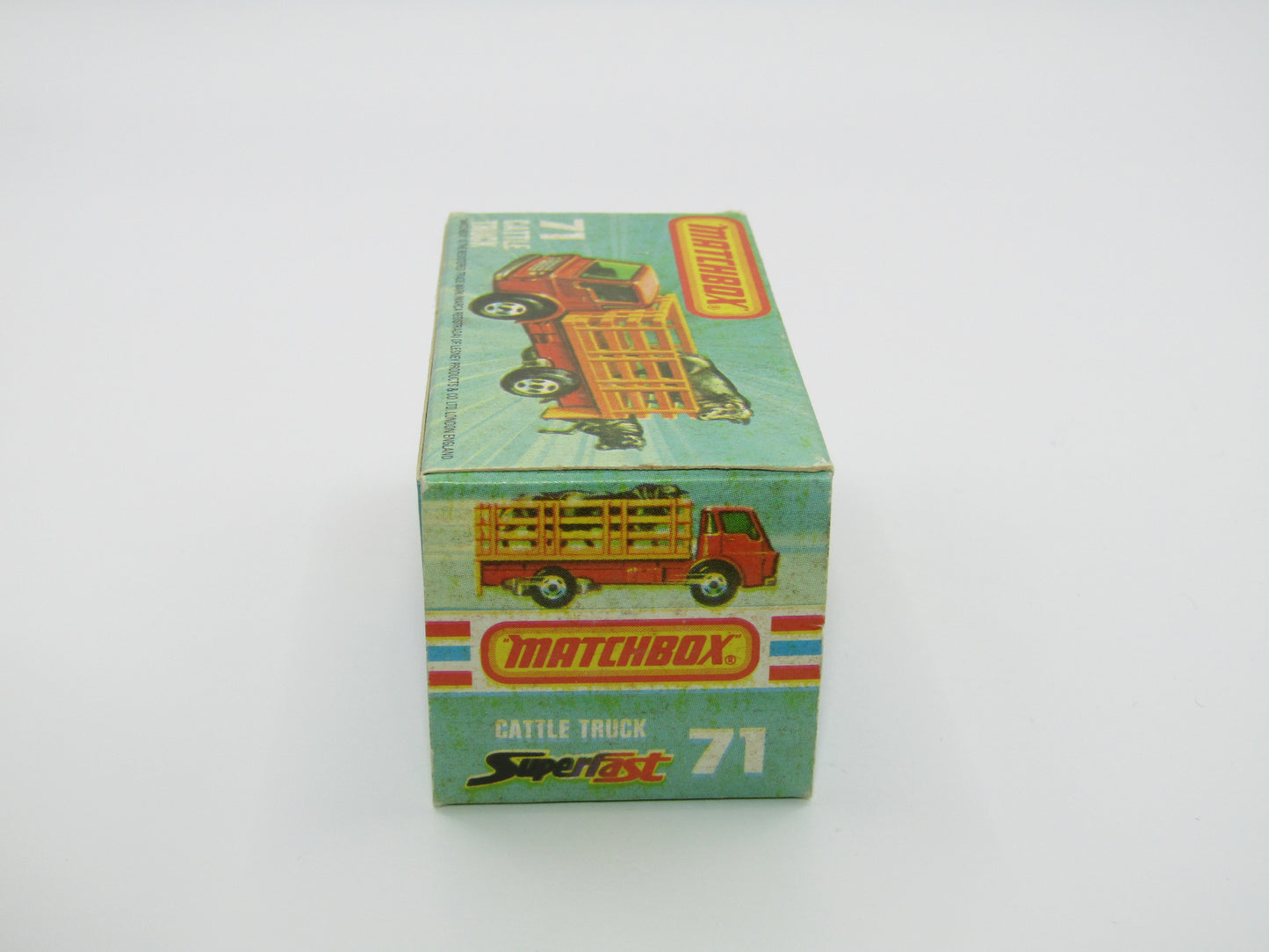 Matchbox Superfast 71C Cattle Truck LIGHT BROWN Stakes AMBER Windows