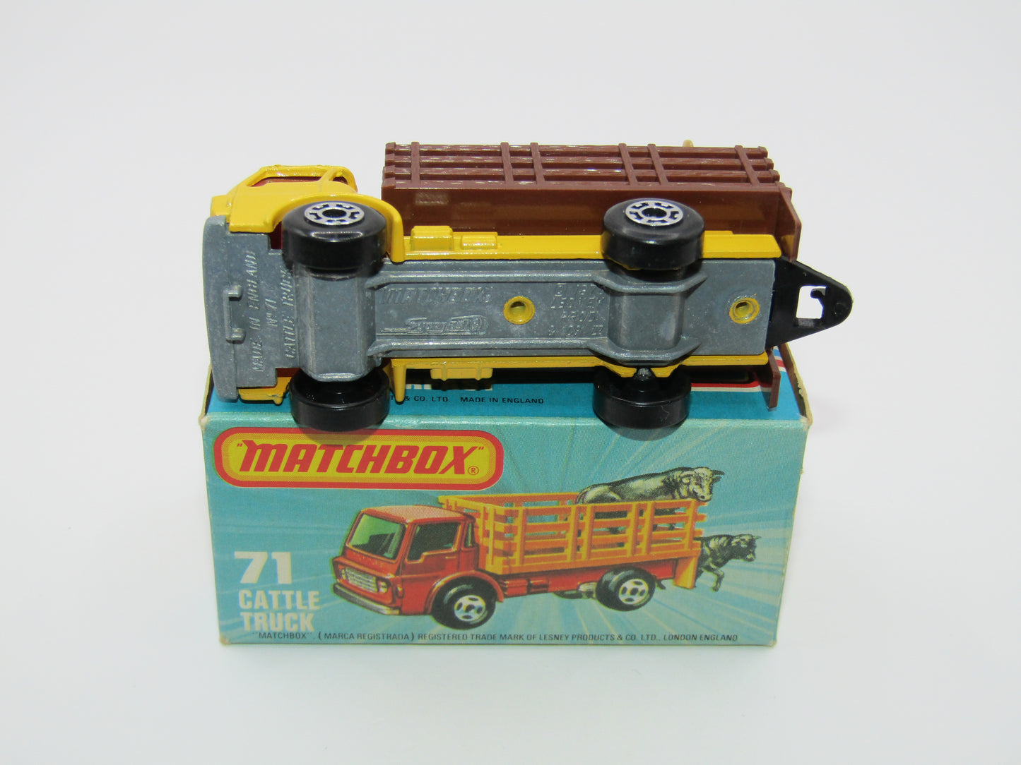 Matchbox Superfast 71C Cattle Truck UNPAINTED base with Tow Hook