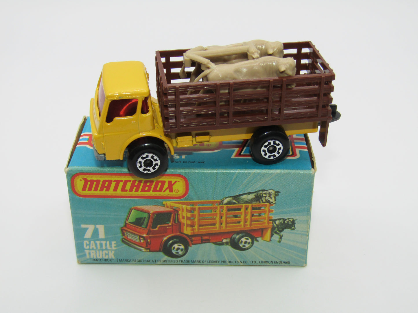 Matchbox Superfast 71C Cattle Truck UNPAINTED base with Tow Hook