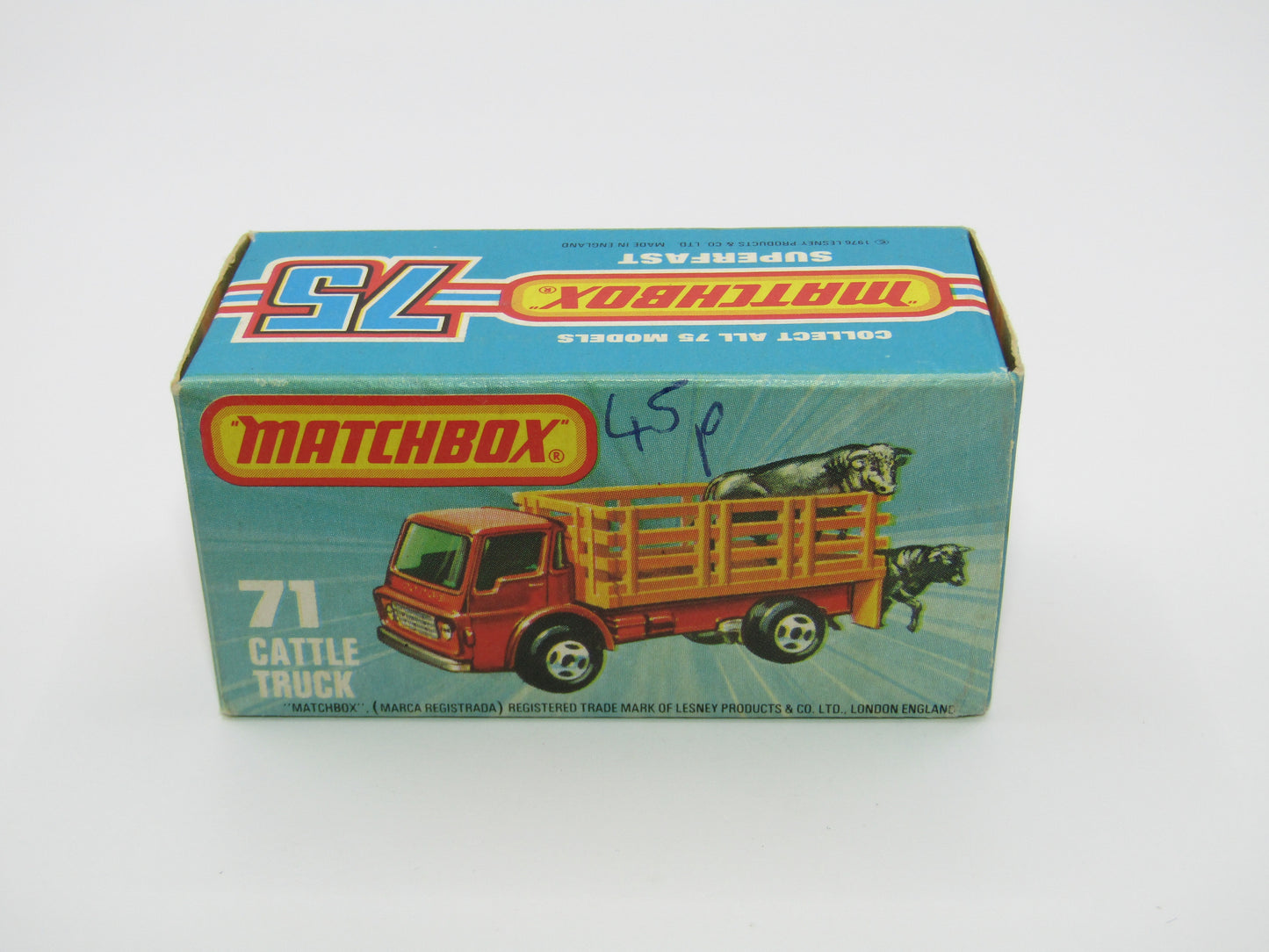Matchbox Superfast 71C Cattle Truck UNPAINTED base with Tow Hook