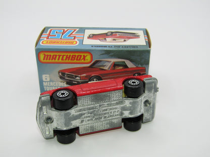 Matchbox Superfast 6B Mercedes 350SL DARK RED SMOKE Windows 5 Arch Wheels