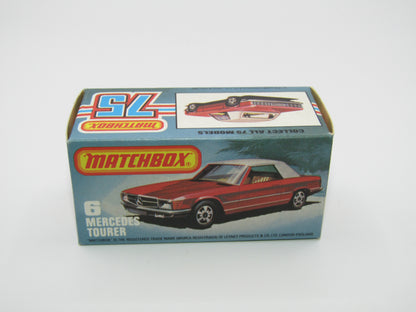 Matchbox Superfast 6B Mercedes 350SL DARK RED SMOKE Windows 5 Arch Wheels