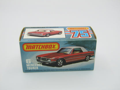 Matchbox Superfast 6B Mercedes 350SL DARK RED SMOKE Windows 5 Arch Wheels