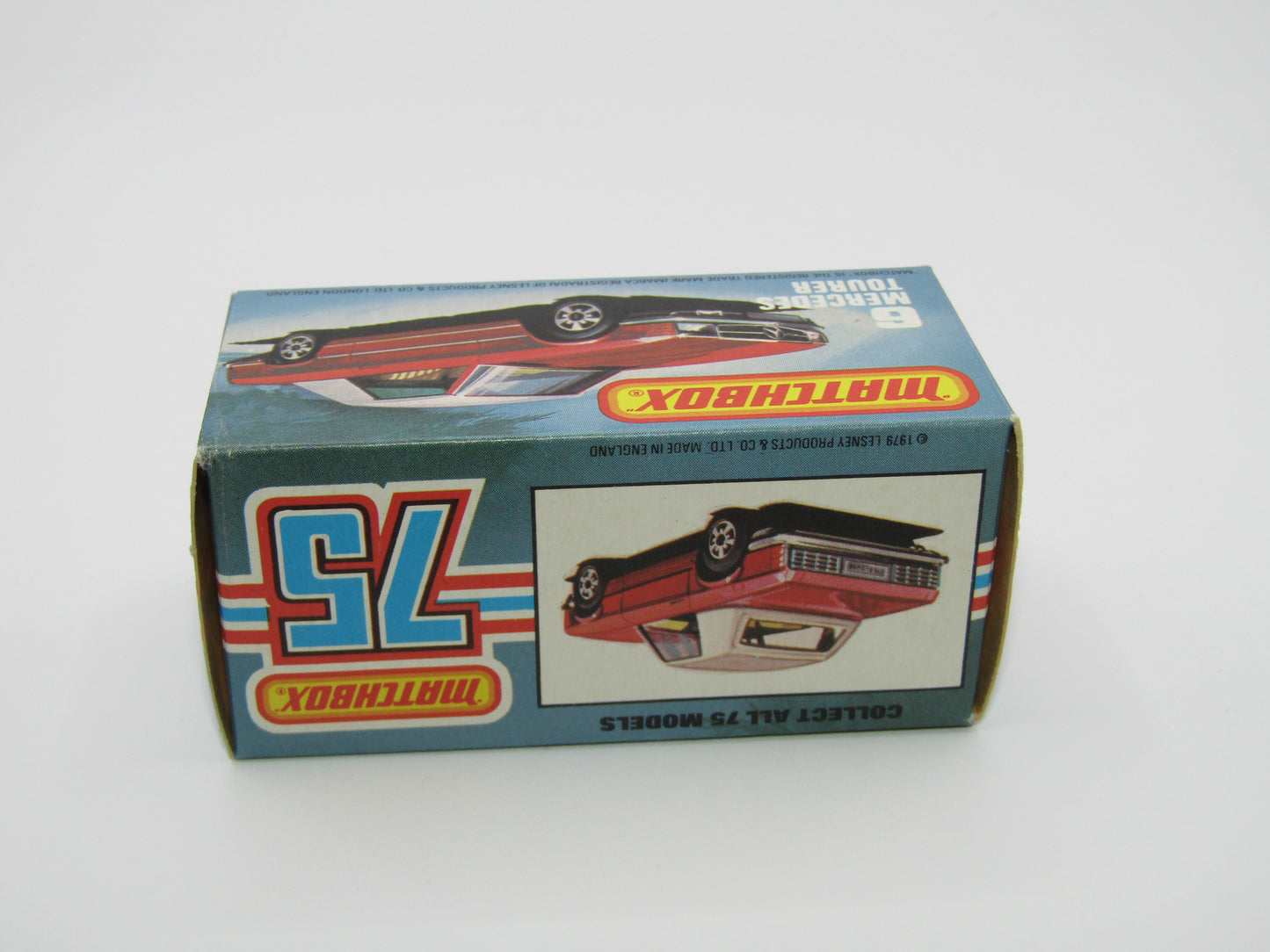Matchbox Superfast 6B Mercedes 350SL DARK RED SMOKE Windows 5 Arch Wheels