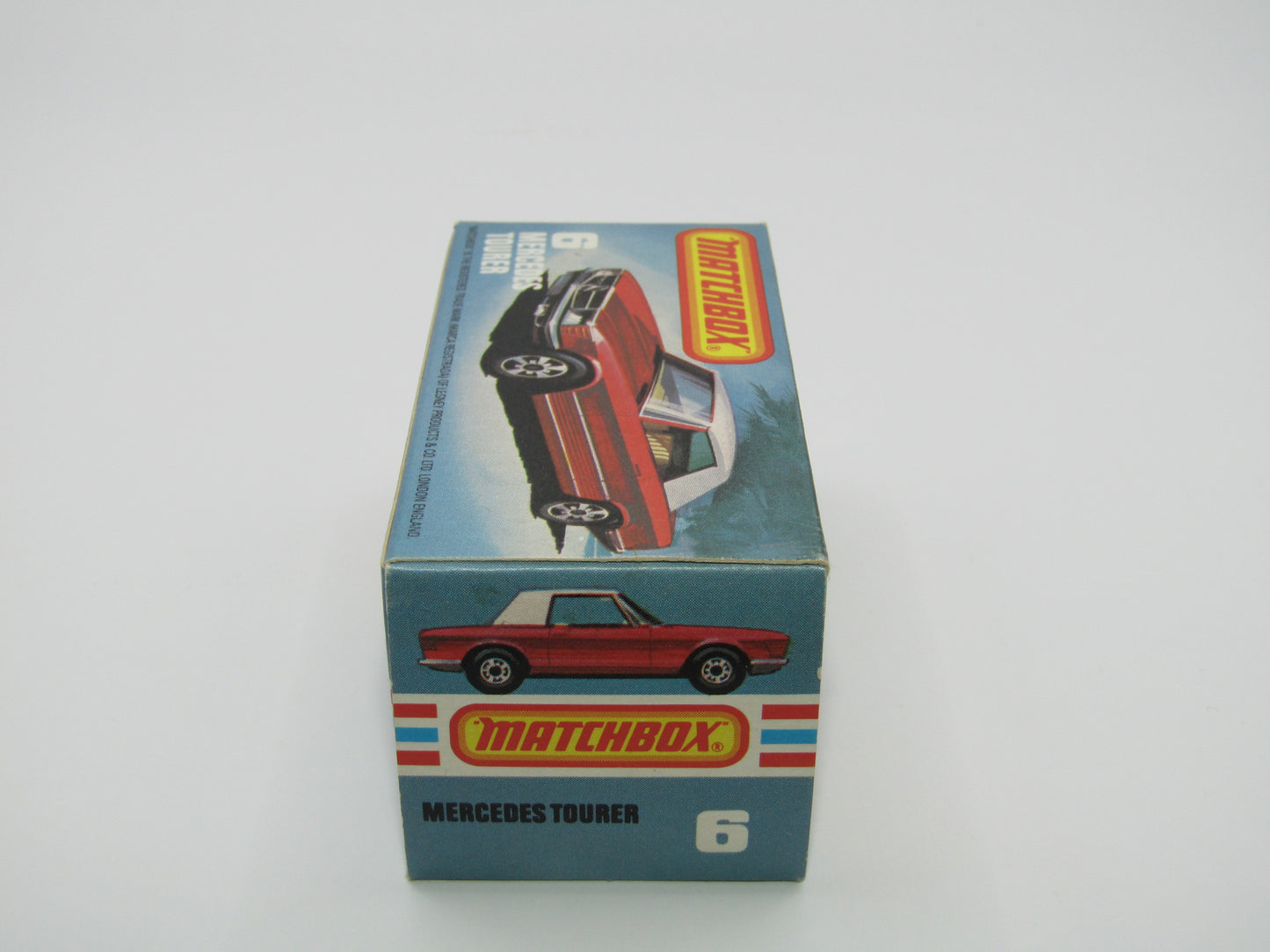 Matchbox Superfast 6B Mercedes 350SL DARK RED SMOKE Windows 5 Arch Wheels