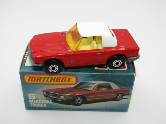 Matchbox Superfast 6B Mercedes 350SL RED Amber Windows 5 Arch Wheels